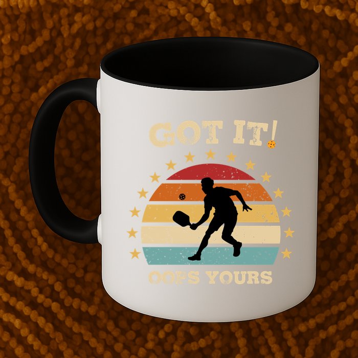 Got It Oops Yours Funny Pickleball Lovers Retro Distressed Gift Mug