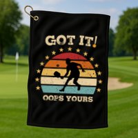 Got It Oops Yours Funny Pickleball Lovers Retro Distressed Gift Golf Towel