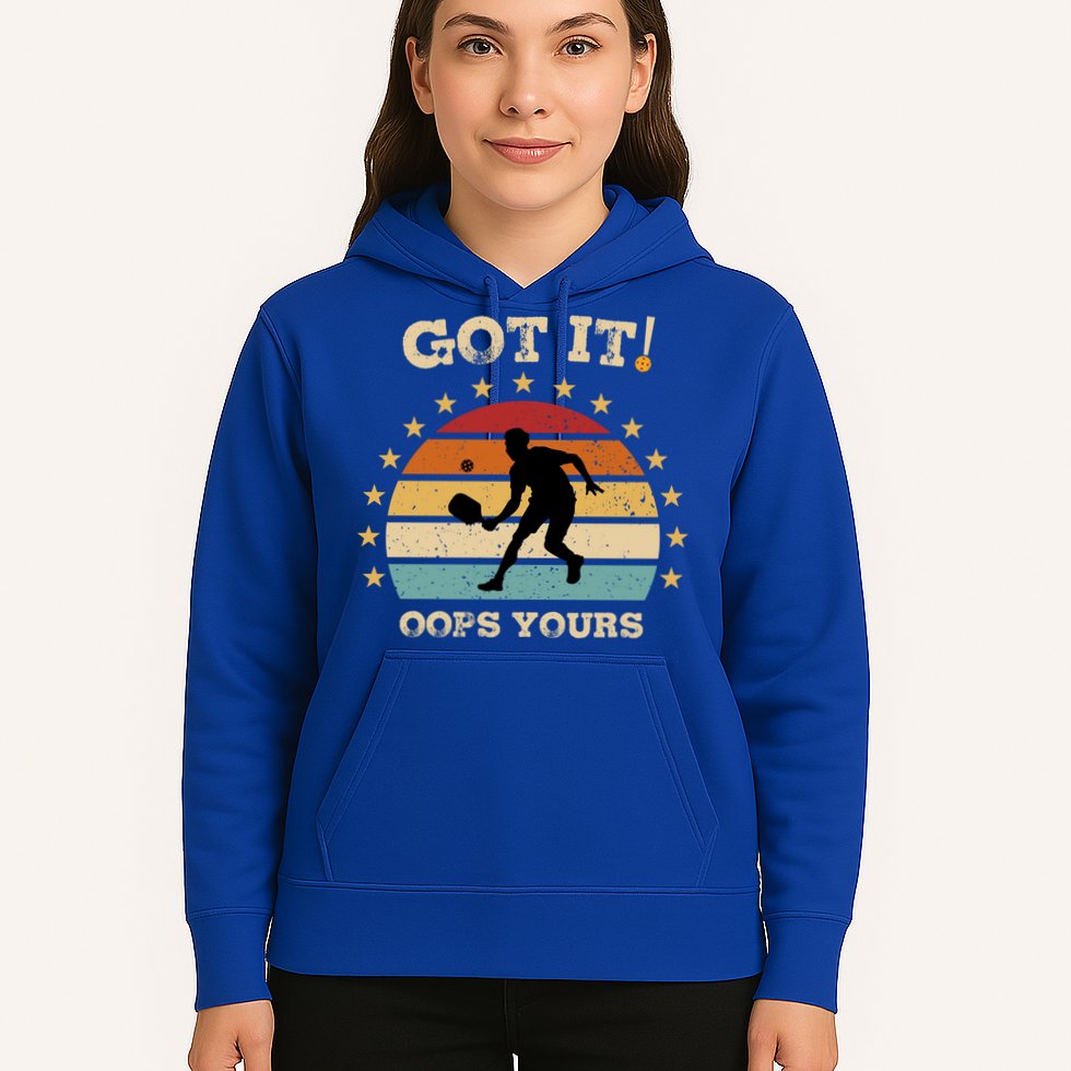 Got It Oops Yours Funny Pickleball Lovers Retro Distressed Gift Hoodie
