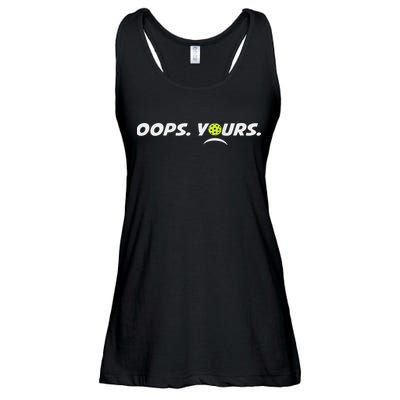 Got It.(front) Oops Yours (back) Funny Pickleball Lovers Ladies Essential Flowy Tank