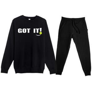 Got It Oops Yours Funny Pickleball Lovers Premium Crewneck Sweatsuit Set