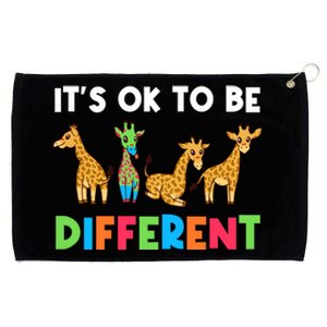 Giraffes Its Ok To Be Different Autism Awareness Giraffe Cute Gift Grommeted Golf Towel