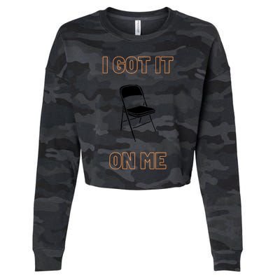 Got It On Me Folding Chair Cropped Pullover Crew