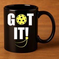 GOT IT! Wo Pickleball 11oz C Handle Ceramic Mug