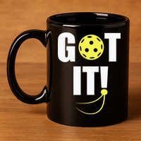 GOT IT! Wo Pickleball 11oz C Handle Ceramic Mug