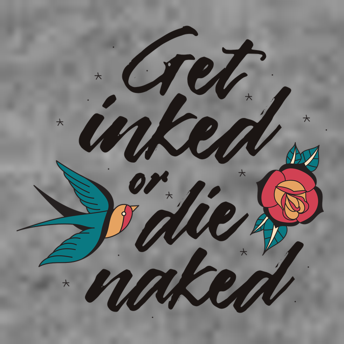 Get Inked Or Die Naked Tattoo Womens T-Shirt