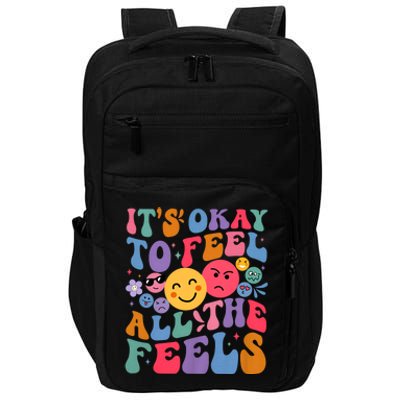 Groovy ItS Ok To Feel All The Feels Emotions Mental Health Impact Tech Backpack