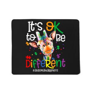 Giraffe Its Okay To Be Different Autism Awareness Mousepad