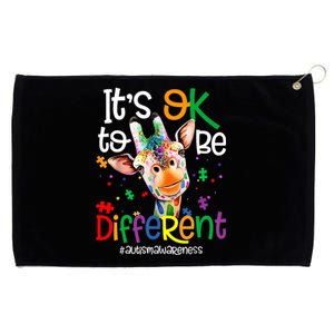 Giraffe Its Okay To Be Different Autism Awareness Grommeted Golf Towel