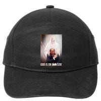 God Is On Our Side President Trump Photo After The Shooting 7-Panel Snapback Hat