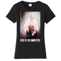 God Is On Our Side President Trump Photo After The Shooting Women's T-Shirt