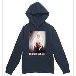 God Is On Our Side President Trump Photo After The Shooting Urban Pullover Hoodie