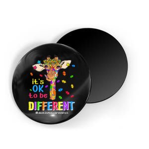 Giraffe It's Ok To Be Different ASD Awareness Magnet