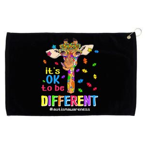 Giraffe It's Ok To Be Different ASD Awareness Grommeted Golf Towel