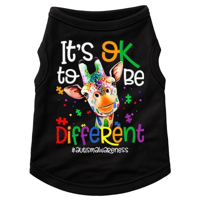 giraffe its okay to be different ASD Awareness Doggie Tank