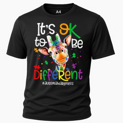 giraffe its okay to be different ASD Awareness Performance Shirt