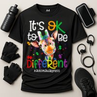 giraffe its okay to be different ASD Awareness Performance Shirt