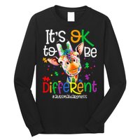 giraffe its okay to be different ASD Awareness Long Sleeve Shirt
