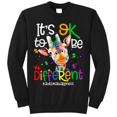 giraffe its okay to be different ASD Awareness Sweatshirt