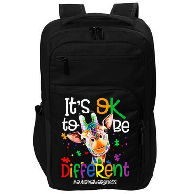 giraffe its okay to be different ASD Awareness Impact Tech Backpack