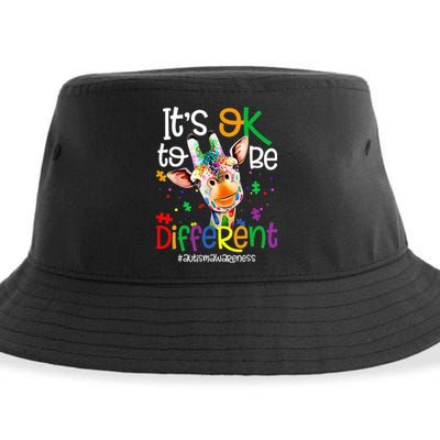 giraffe its okay to be different ASD Awareness Sustainable Bucket Hat