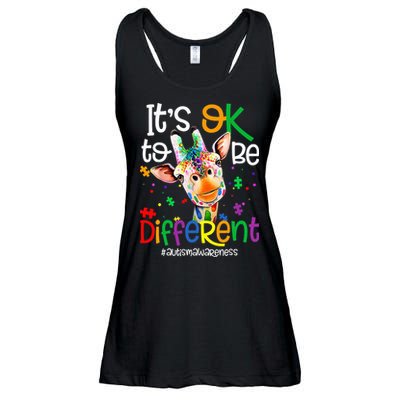 giraffe its okay to be different ASD Awareness Ladies Essential Flowy Tank