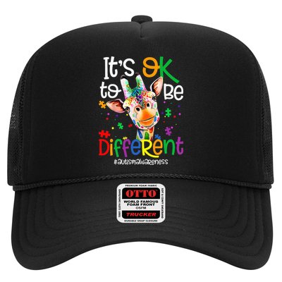 giraffe its okay to be different ASD Awareness Trucker Hat