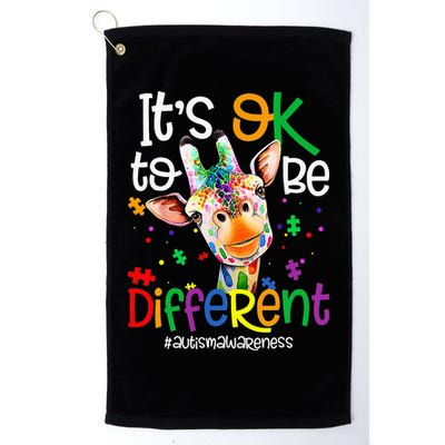 giraffe its okay to be different ASD Awareness Golf Towel