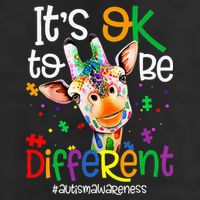 giraffe its okay to be different ASD Awareness Golf Towel