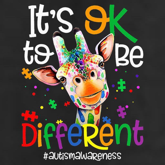 giraffe its okay to be different ASD Awareness Golf Towel