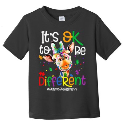 giraffe its okay to be different ASD Awareness Toddler T-Shirt