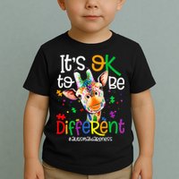 giraffe its okay to be different ASD Awareness Toddler T-Shirt