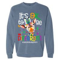 giraffe its okay to be different ASD Awareness Garment-Dyed Sweatshirt