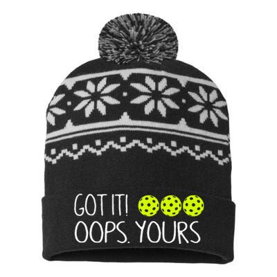 Got It Oops Yours Pickleball Lovers USA-Made Snowflake Beanie