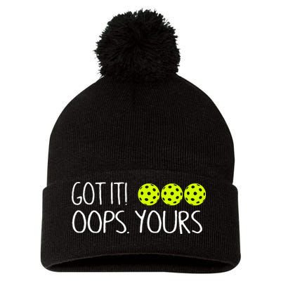 Got It Oops Yours Pickleball Lovers Pom Pom 12in Knit Beanie