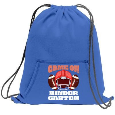 Game It On Kindergarten Football Back To School Student Meaningful Gift Sweatshirt Cinch Pack Bag