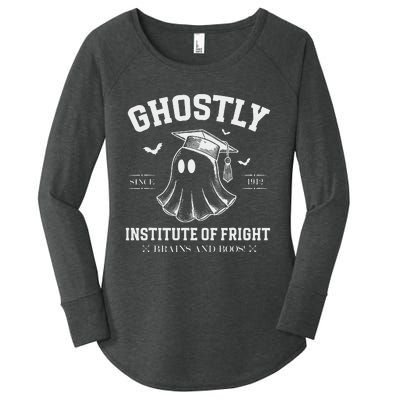 Ghostly Institute Of Fright Brains And Boos Halloween Women's Perfect Tri Tunic Long Sleeve Shirt