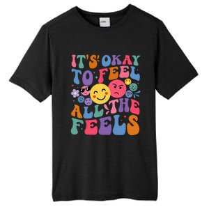 Groovy ItS Ok To Feel All The Feels Emotions Mental Health Tall Fusion ChromaSoft Performance T-Shirt