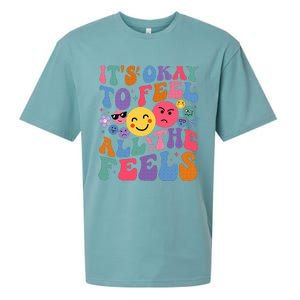 Groovy ItS Ok To Feel All The Feels Emotions Mental Health Sueded Cloud Jersey T-Shirt