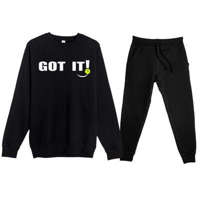 Got It Oops Yours Pickleball Lovers Premium Crewneck Sweatsuit Set