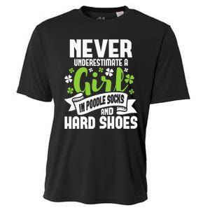 Girl In Poodle Socks Irish Dancer Ceili Reel Dance Feis Cooling Performance Crew T-Shirt