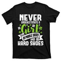 Girl In Poodle Socks Irish Dancer Ceili Reel Dance Feis T-Shirt