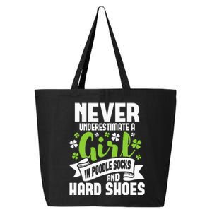 Girl In Poodle Socks Irish Dancer Ceili Reel Dance Feis 25L Jumbo Tote