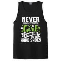 Girl In Poodle Socks Irish Dancer Ceili Reel Dance Feis PosiCharge Competitor Tank