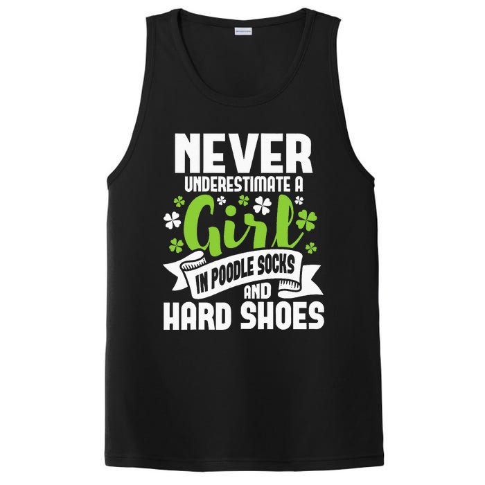 Girl In Poodle Socks Irish Dancer Ceili Reel Dance Feis PosiCharge Competitor Tank