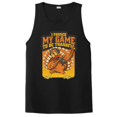 Gaming I Paused My Game To Be Thankful Dabbing Gamer Turkey Gift PosiCharge Competitor Tank