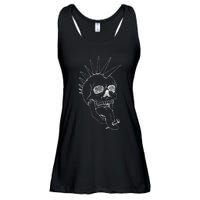 Grunge Indie Punk Rock Skull With Mohawk Ladies Essential Flowy Tank