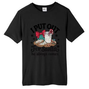 Groovy I Put Out For Santa He Always Comes Christmas Holiday Gift Tall Fusion ChromaSoft Performance T-Shirt