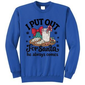 Groovy I Put Out For Santa He Always Comes Christmas Holiday Gift Sweatshirt