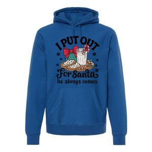 Groovy I Put Out For Santa He Always Comes Christmas Holiday Gift Premium Hoodie